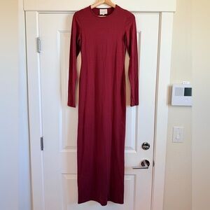 Reformation Long Sleeve Maxi Dress - Wine NWOT